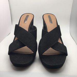 Tahari Shoes Posey Black Metallic Size 8